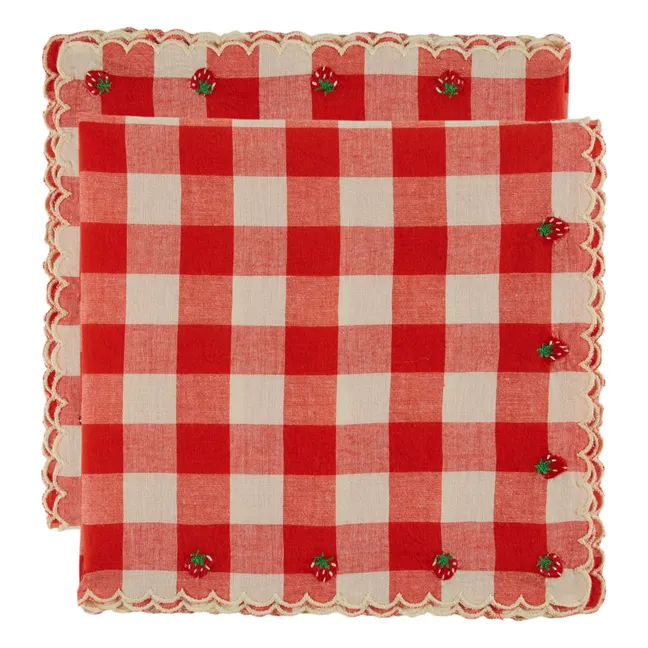 Servilleta bordada | Rojo