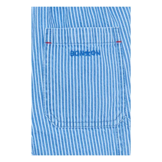 Pantalon Letto Rayé | Bleu