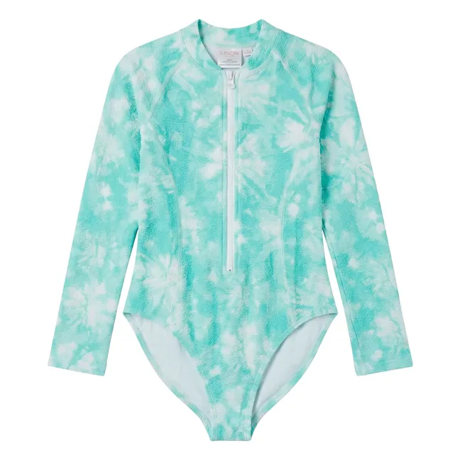 Taha'a Tie and Dye UV Protection Swimsuit | Turquoise