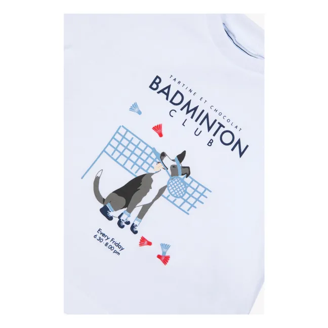 T-shirt Badminton Club Chien | Blanc