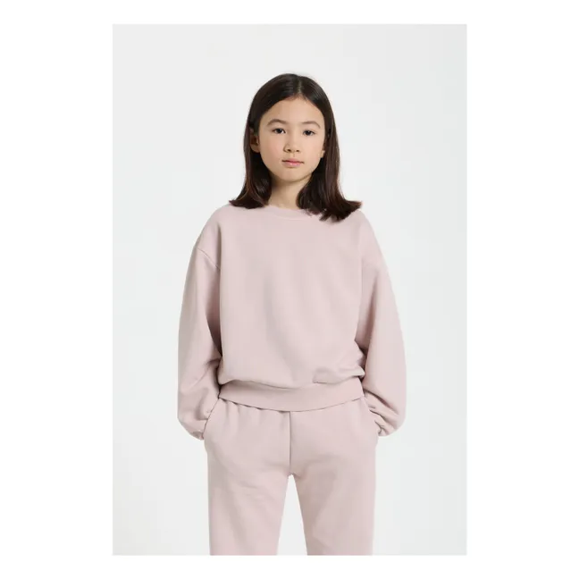 Maia organic cotton sweatshirt | Pale Pink