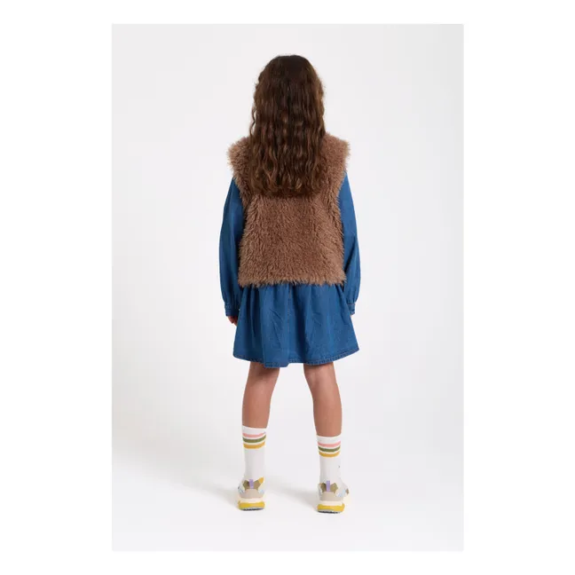 Chaqueta de piel sin mangas Lucky | Topo