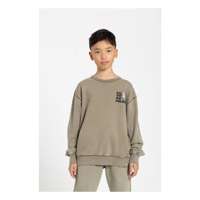 Sudadera Ryde de algodón orgánico | Verde Kaki