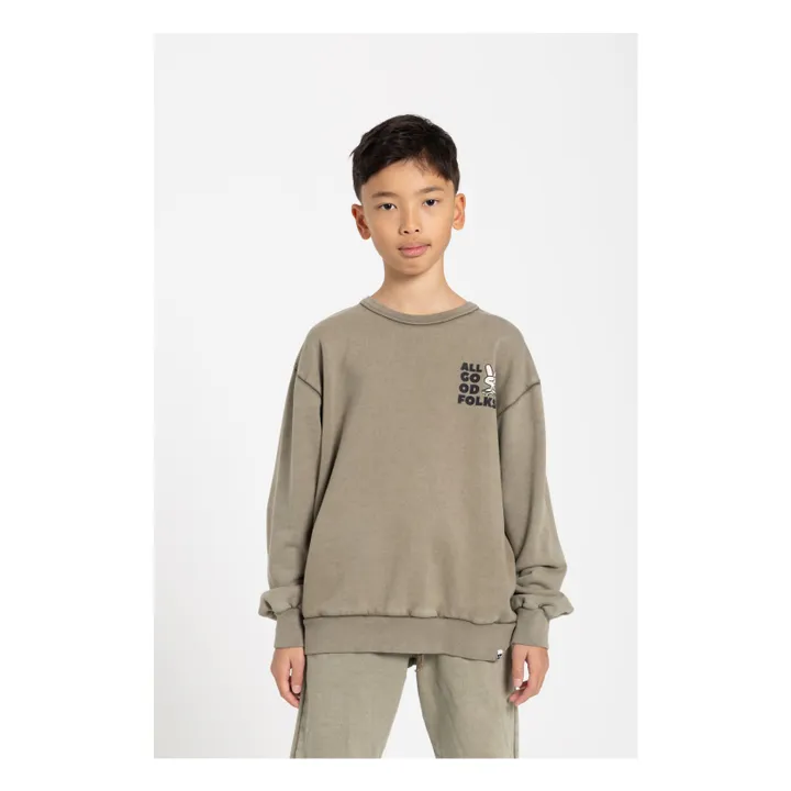 Sweat Ryde Coton Bio | Vert kaki- Image produit n°1