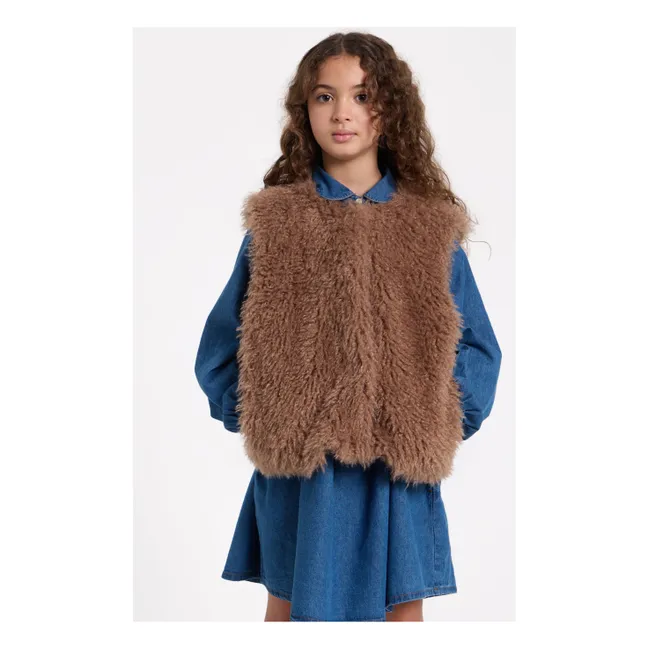 Chaqueta de piel sin mangas Lucky | Topo