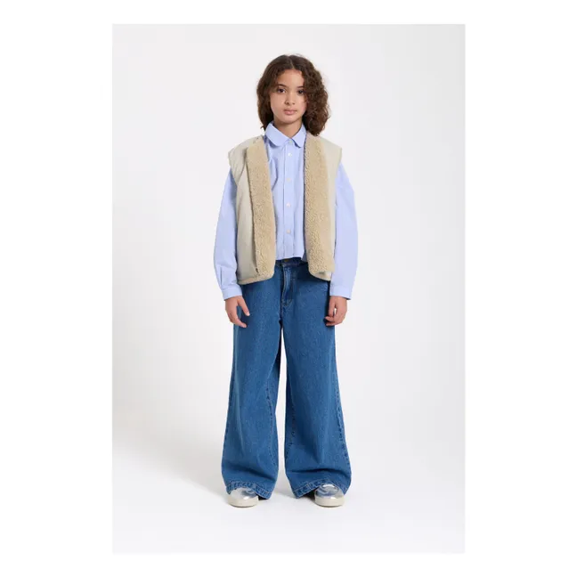 Jude Sleeveless Sherpa Jacket | Beige