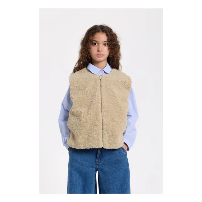 Veste Sans Manches Façon Sherpa Jude | Beige