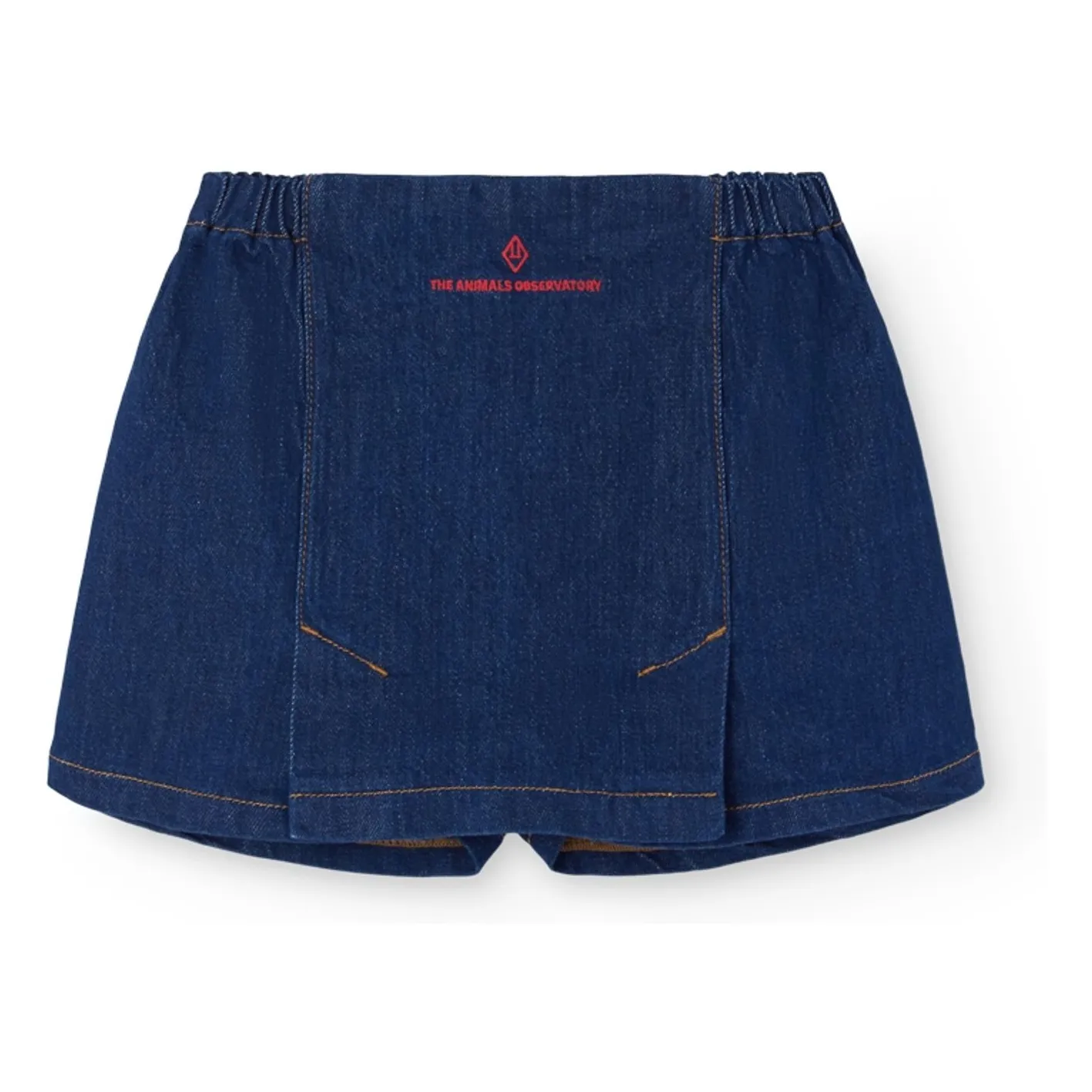The Animals Observatory Blue Denim Short Skirt Olingo Organic Cotton