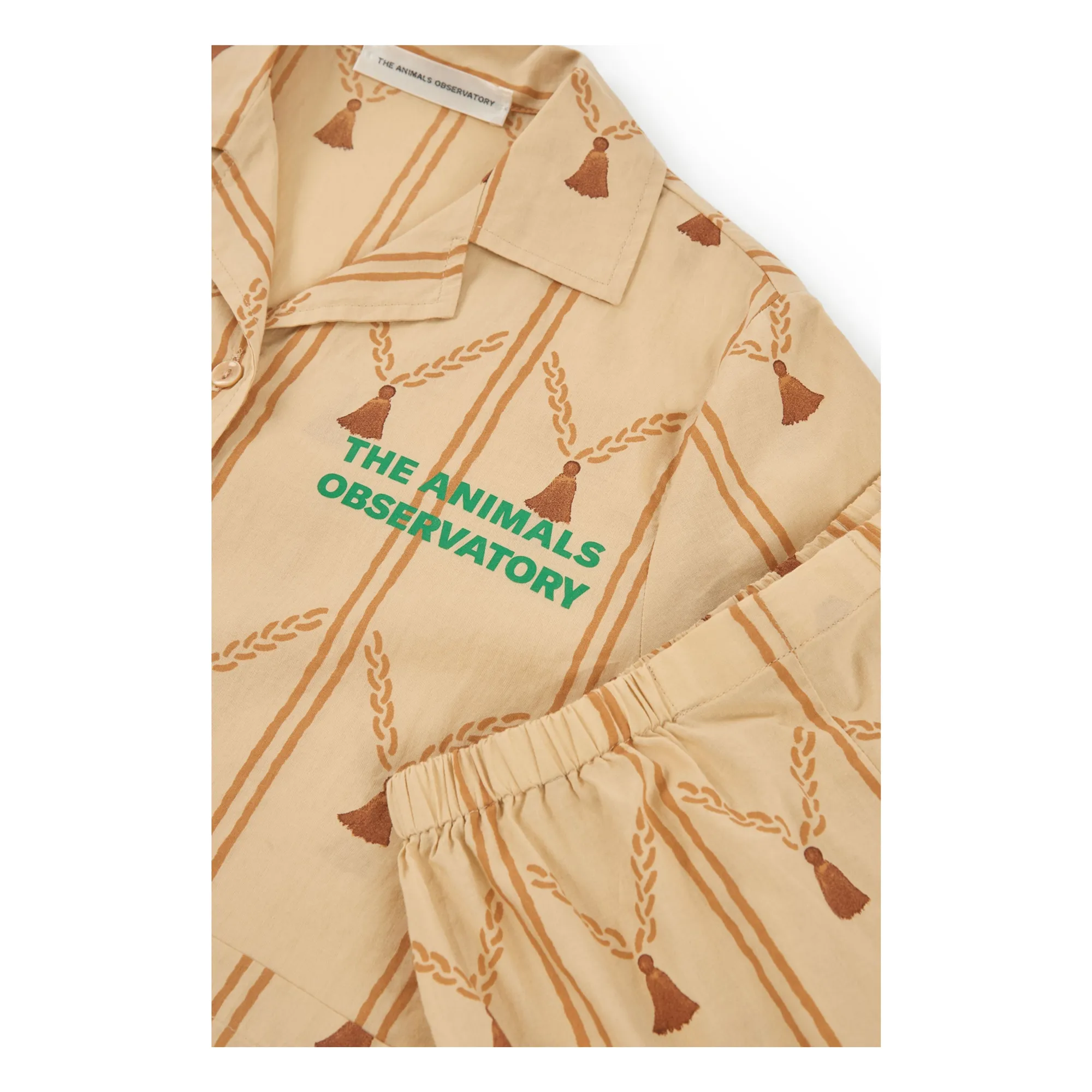 Ensemble Chemise et Short Magpie Coton Bio | Jaune pâle- Image produit n°1