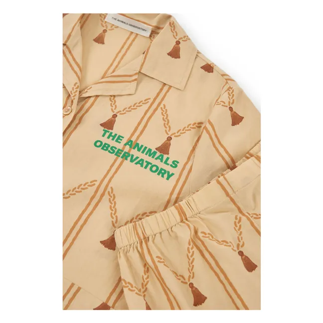 Set aus Shirt und Shorts Magpie Bio-Baumwolle | Blasses Gelb