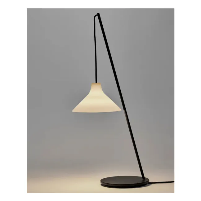 Seam ceramic table lamp  | Noir/Blanc