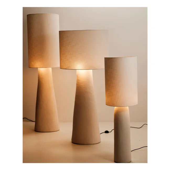 Earth papier-mâché floor lamp, Marie Michielssen | White