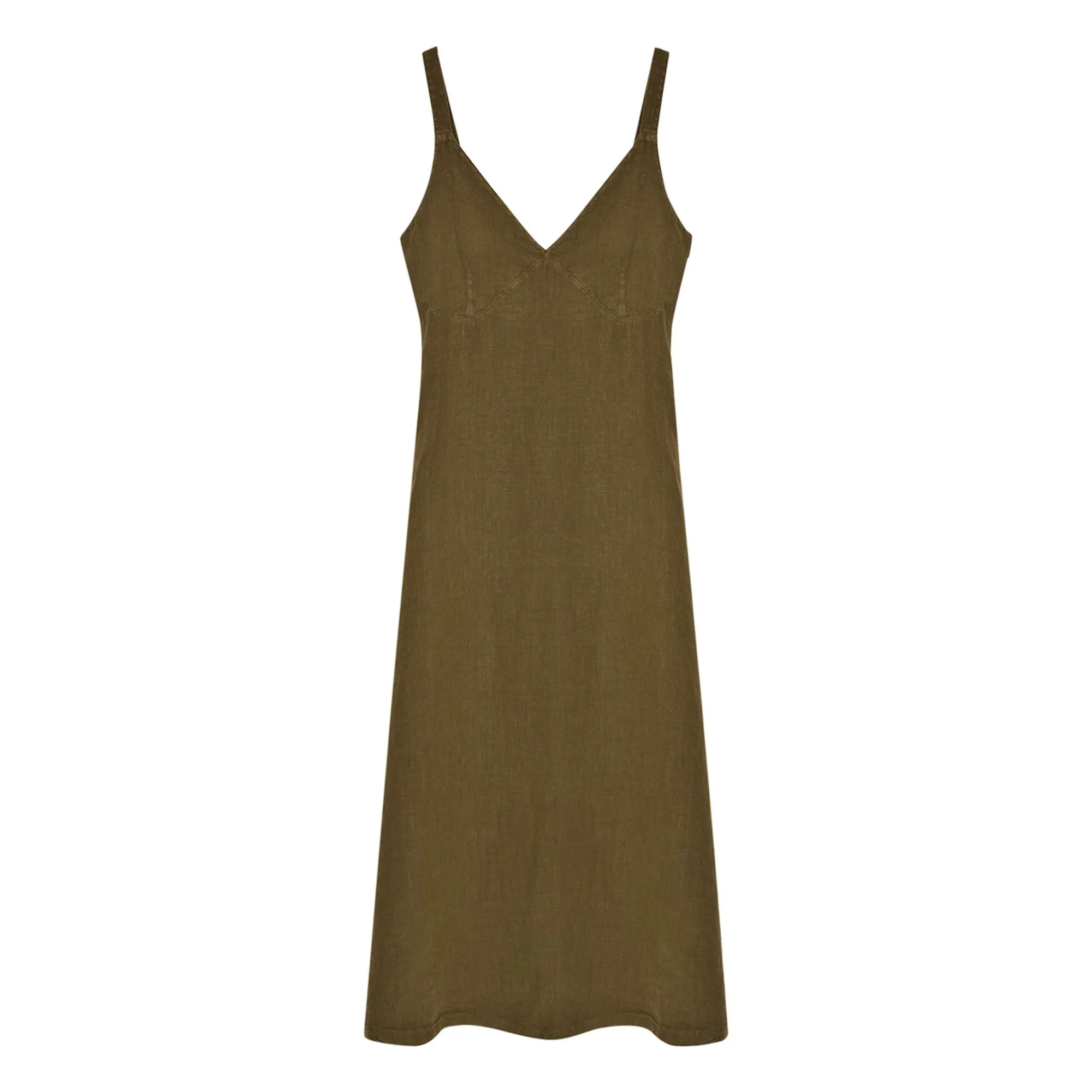 The New Society Olive Bulbine Linen Dress