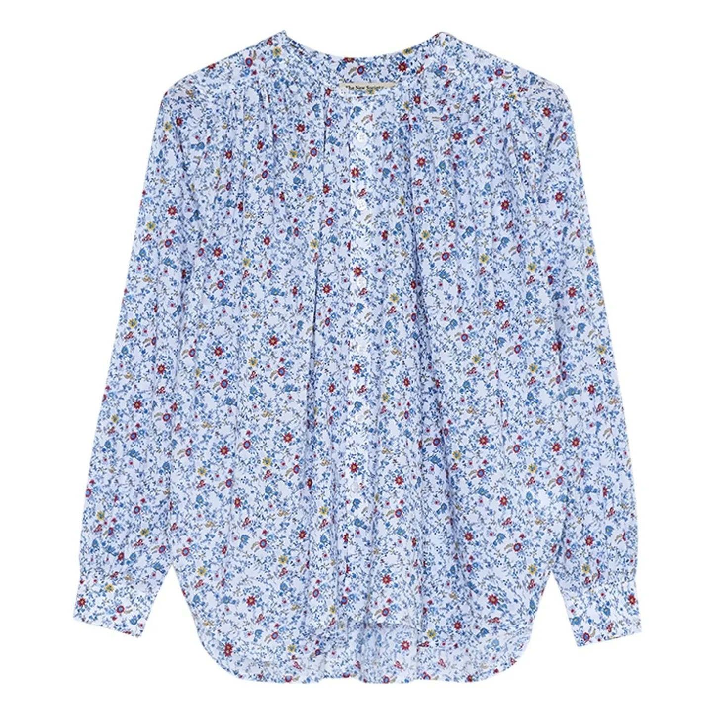 The New Society Blue Cloe Cotton Blouse