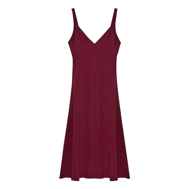 Robe Bulbine Lin | Rouge foncé- Image produit n°3