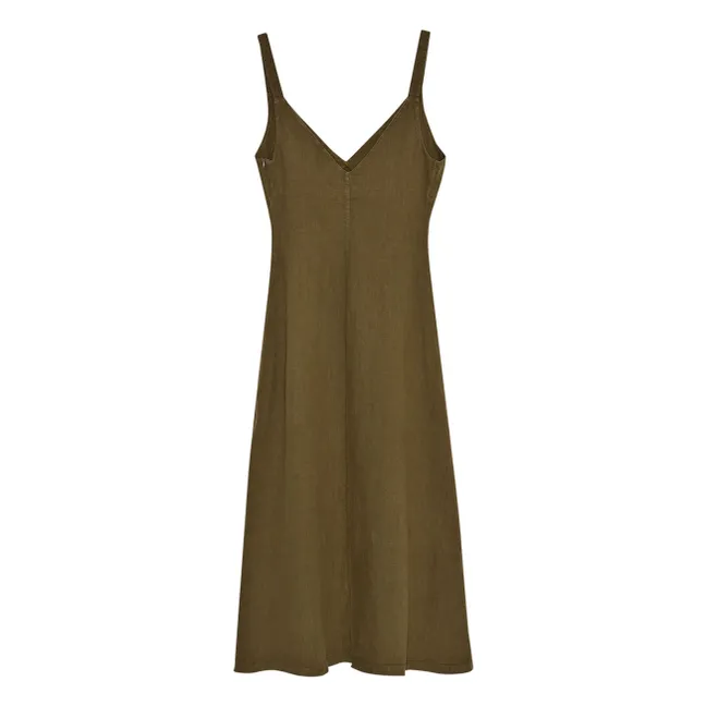 Vestido Bulbine de lino | Olive