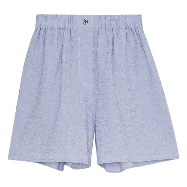 Cloe Cotton Short Skirt | Light blue
