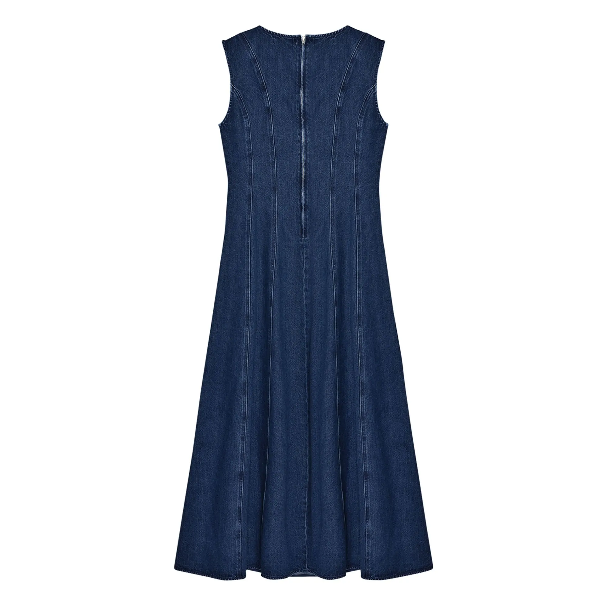 Robe Denim Coton | Bleu jean- Image produit n°3
