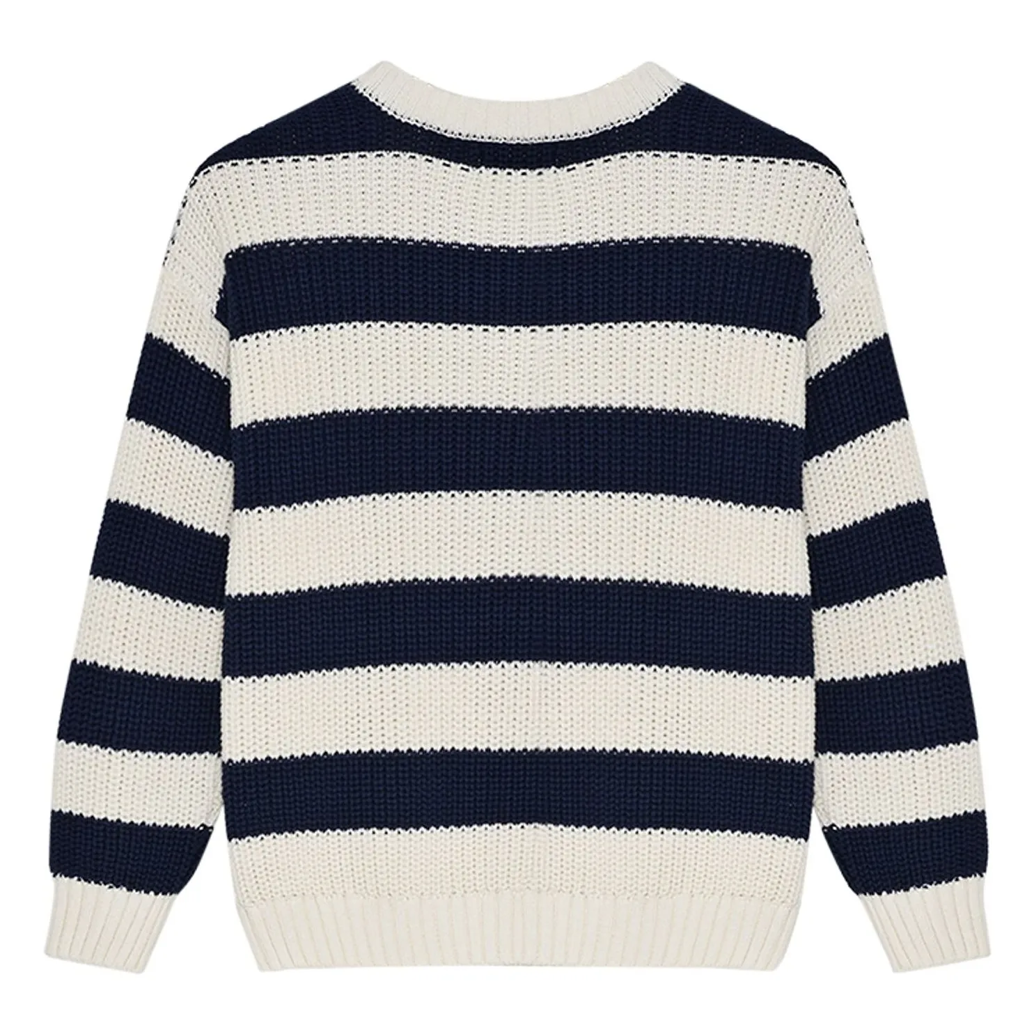 Pull Rayures Musa Coton | Bleu nuit- Image produit n°3