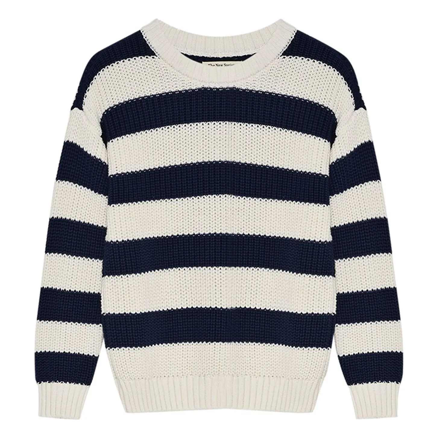 Pull Rayures Musa Coton | Bleu nuit- Image produit n°0