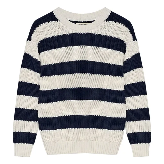 Maglione a righe in cotone Musa | Blu notte