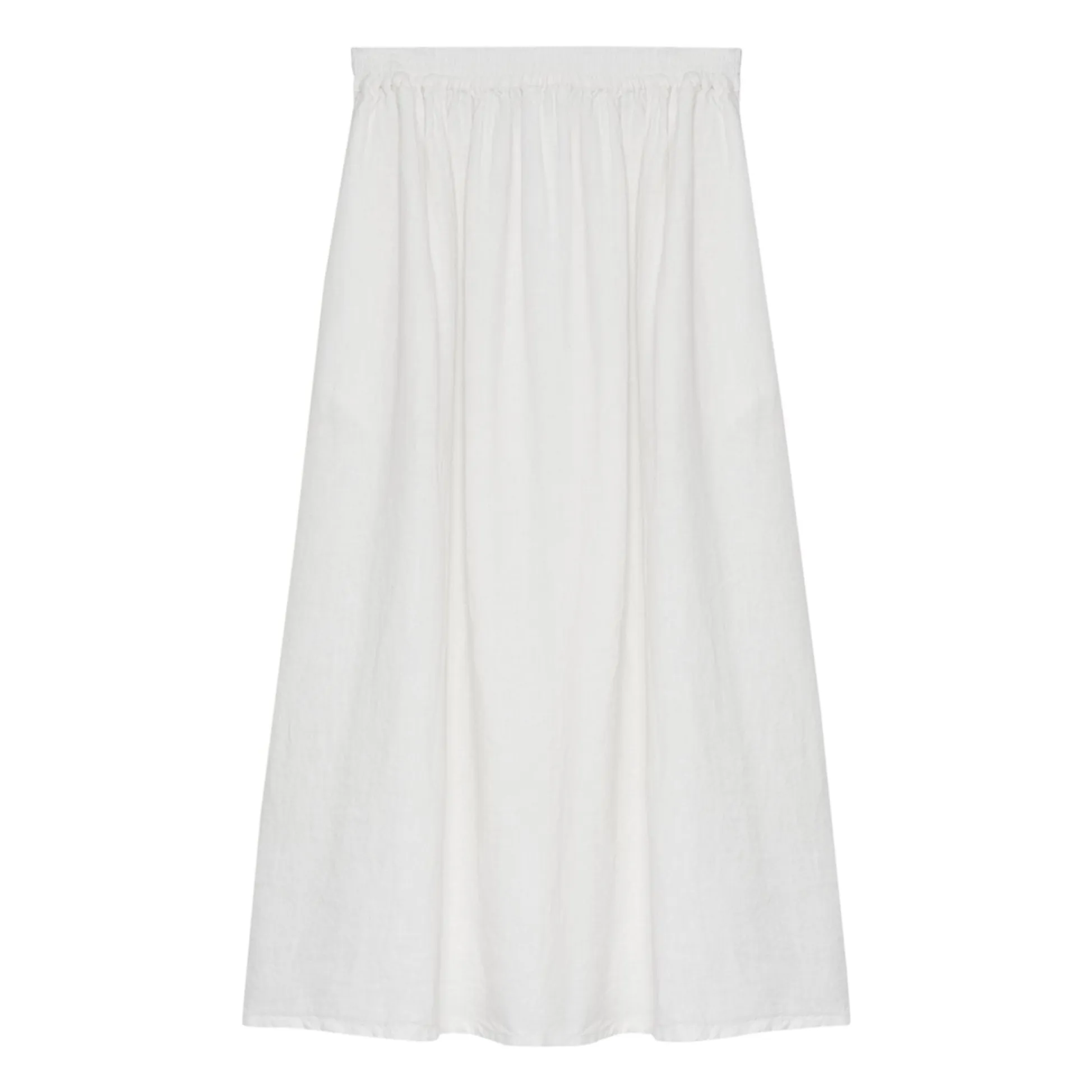 The New Society White Melissa Linen Skirt