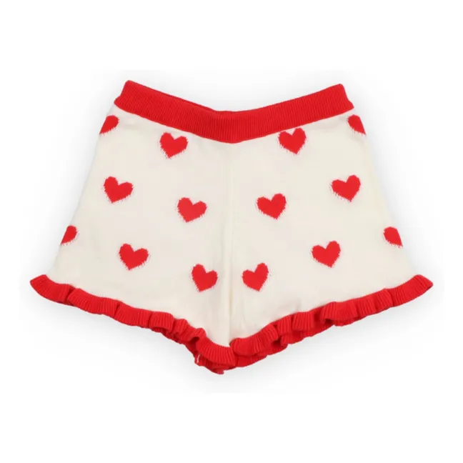 Maqui Hearts Jacquard Short | White