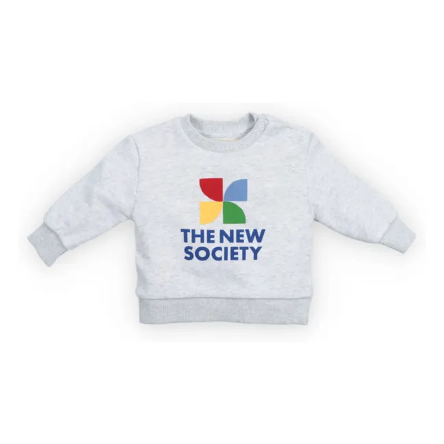 Sweatshirt TNS Logo | Grau Meliert