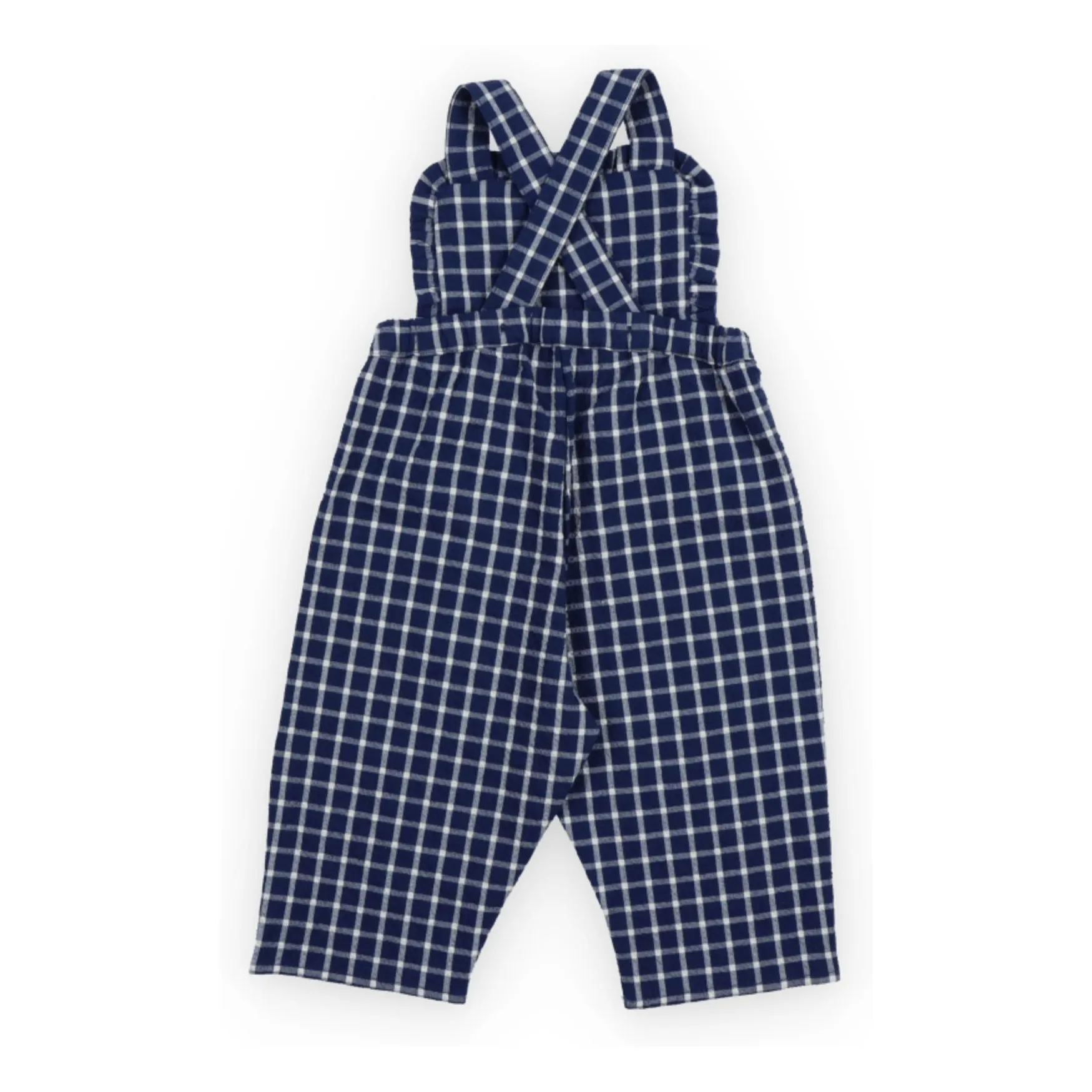 Salopette Jasmine Carreaux | Bleu foncé- Image produit n°1
