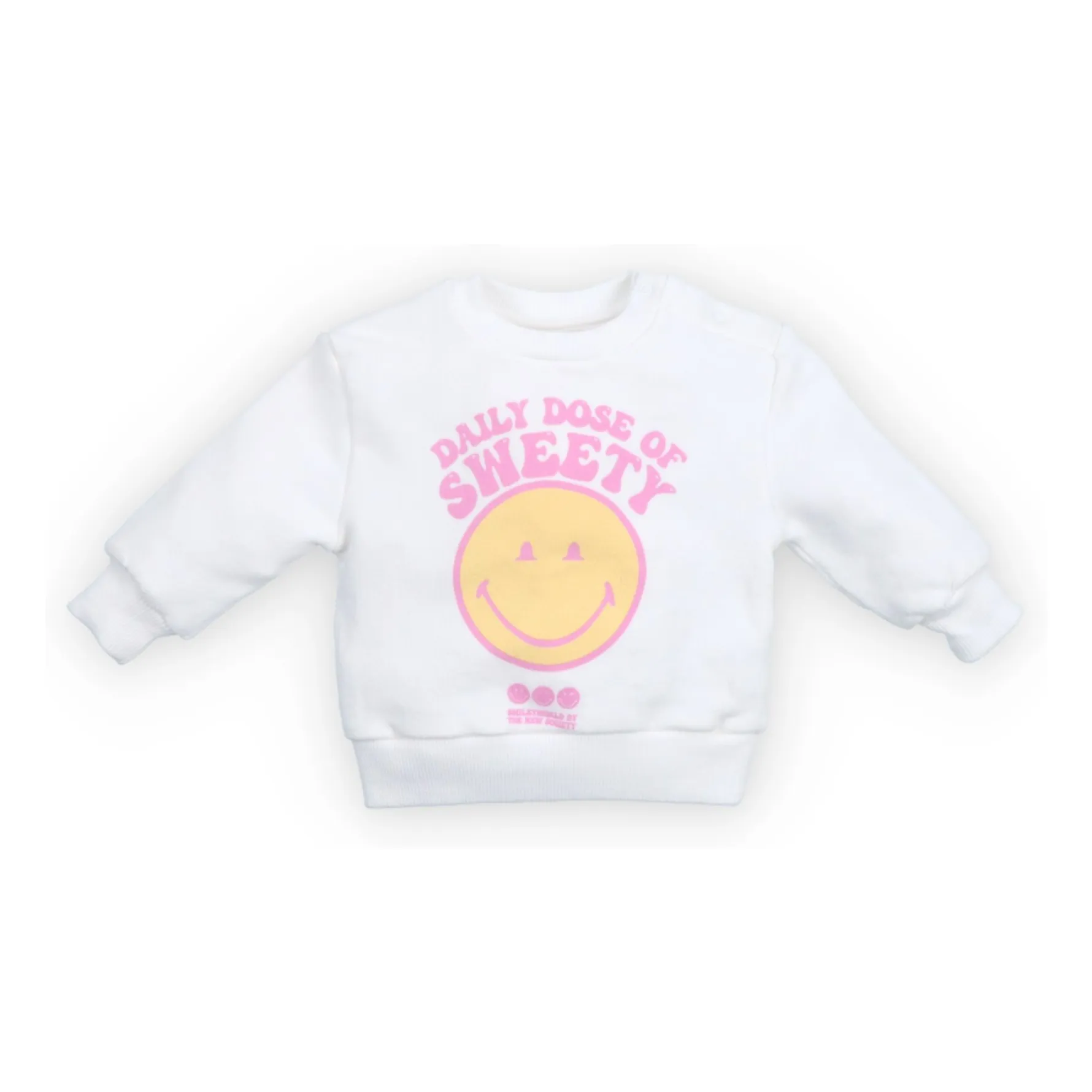 The New Society White Smiley Baby Sweat