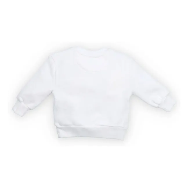 Smiley Baby Sweat | White