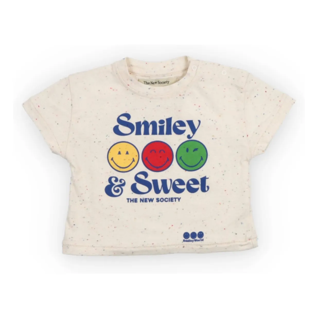 T-shirt Smiley and Sweat Bébé | Ecru chiné- Image produit n°0