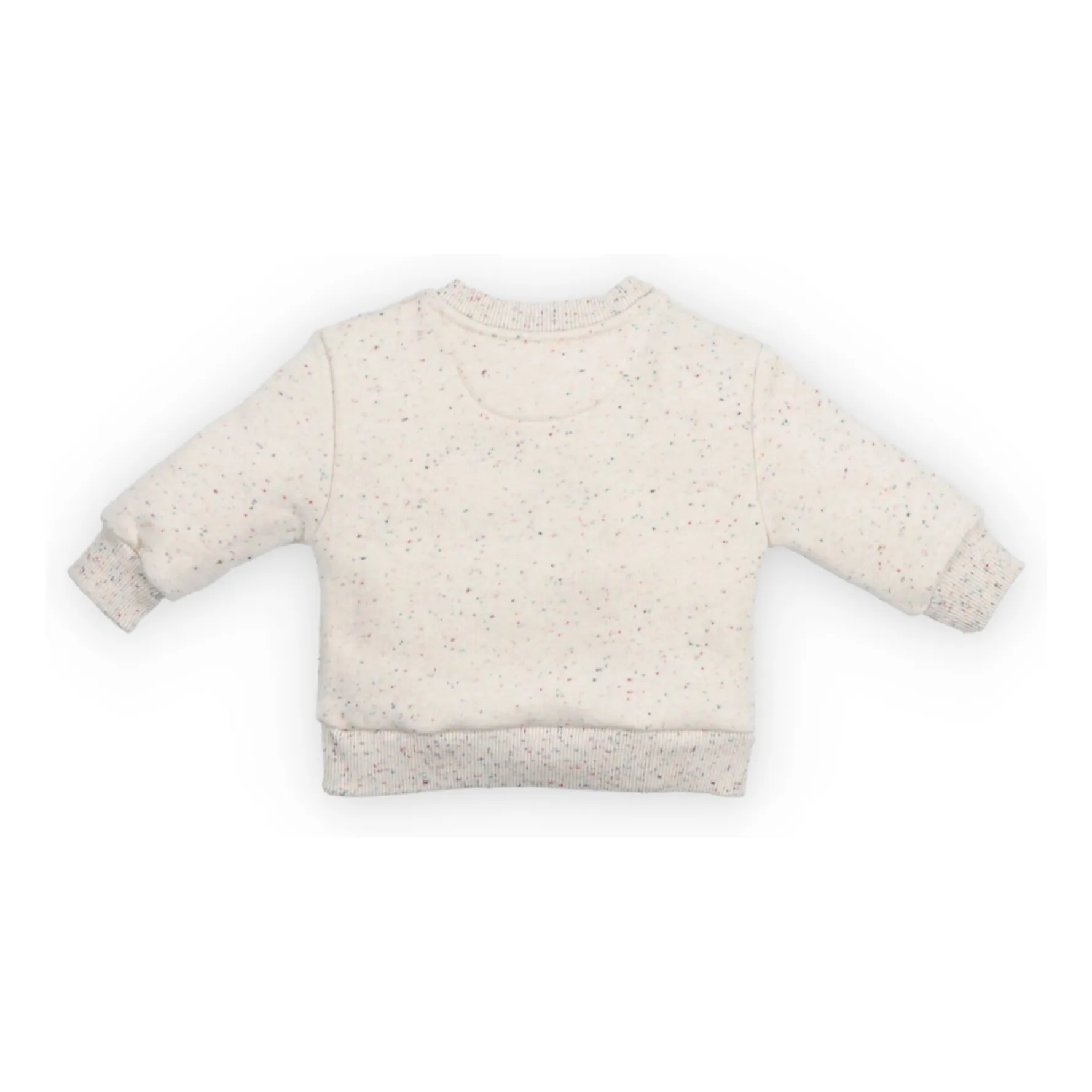 Sweat Smiley and Sweet Bébé | Ecru chiné- Image produit n°1