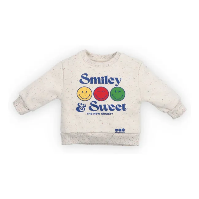Sweat Smiley and Sweat Bébé | Heather white