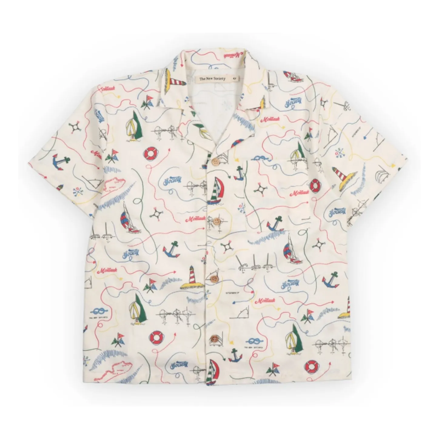 The New Society Ecru Clove Bateaux Coton Bci Shirt