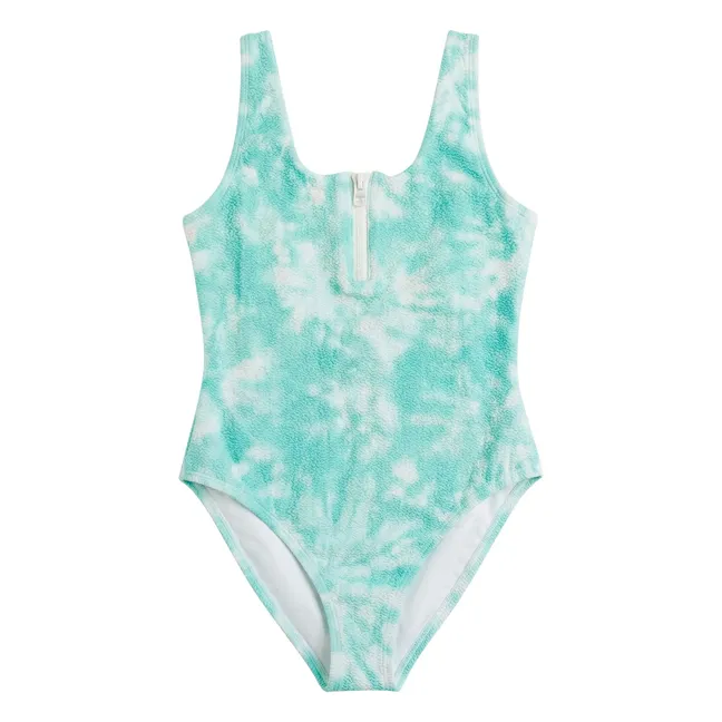Traje de baño de una pieza Taha'a Tie and Dye | Turquoise