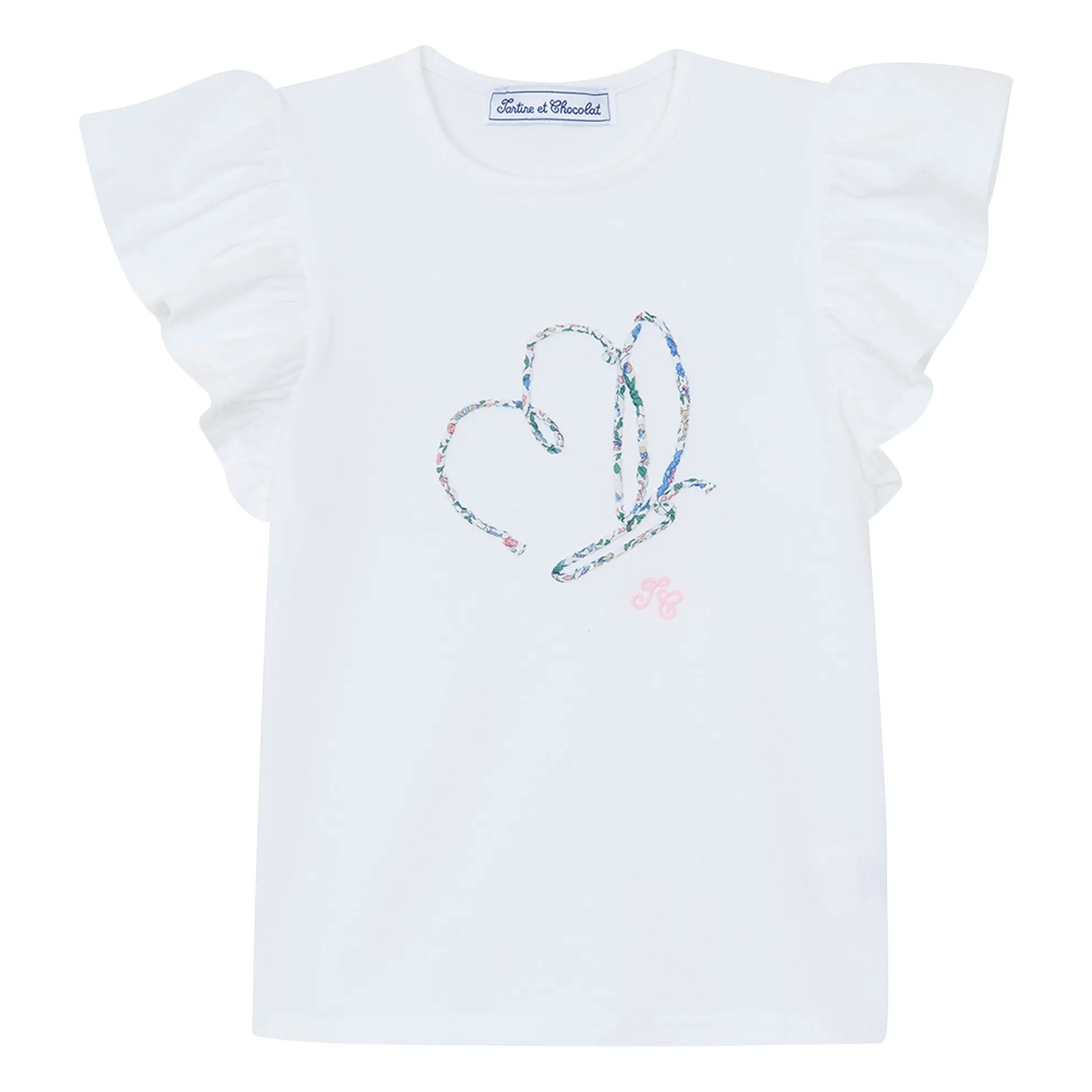 Tartine Et Chocolat Girls White Liberty Butterfly T-Shirt
