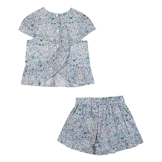 Liberty blouse and shorts set | White