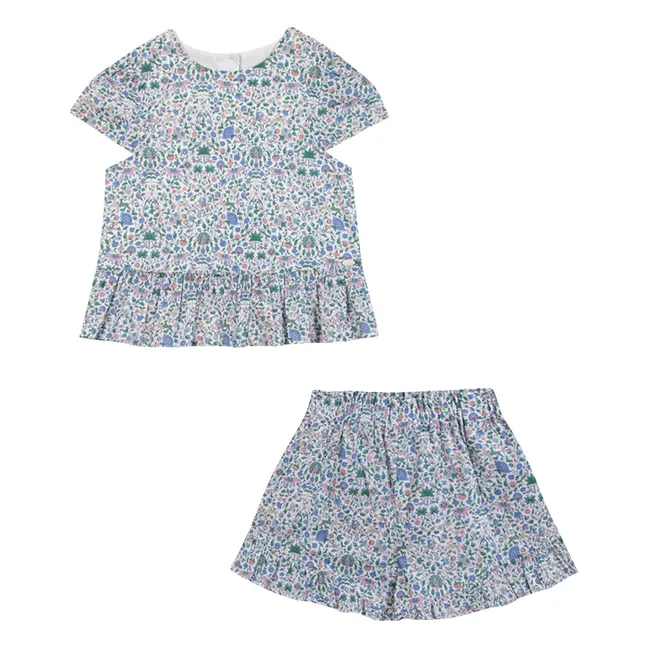 Liberty blouse and shorts set | White