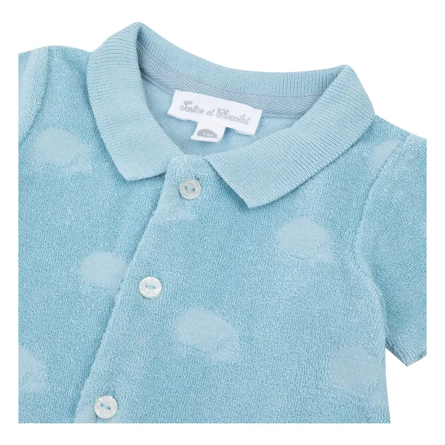 Playsuit Nubes de Toalla | Azul cielo