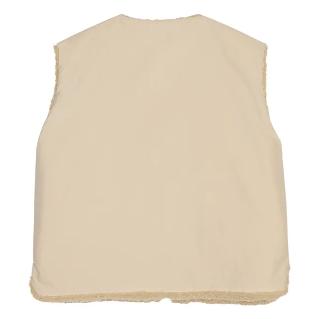 Jude Sleeveless Sherpa Jacket | Beige