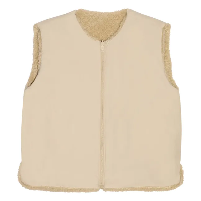 Veste Sans Manches Façon Sherpa Jude | Beige