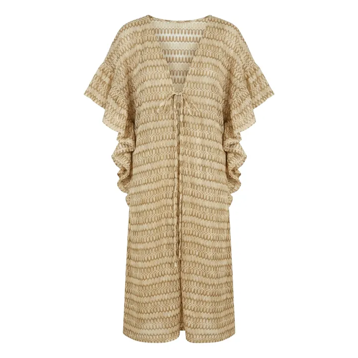 Caftan Sunset Crochet | Blanc- Image produit n°0