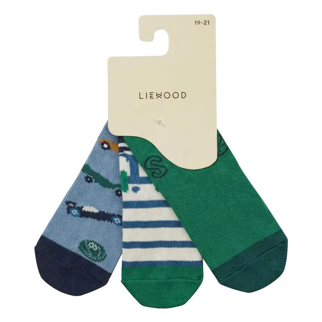 Lot de 3 Paires de Chaussettes Silas Animaux | Bleu