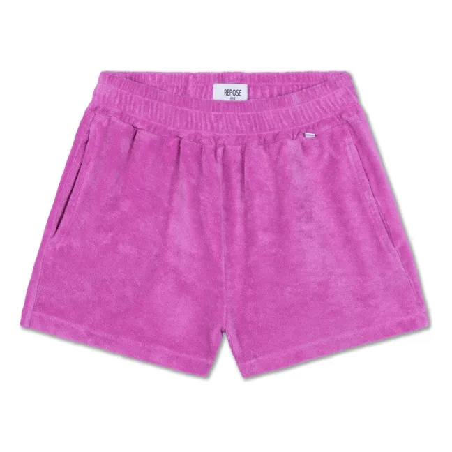 Pantalones cortos de rizo de algodón ecológico | Rosa