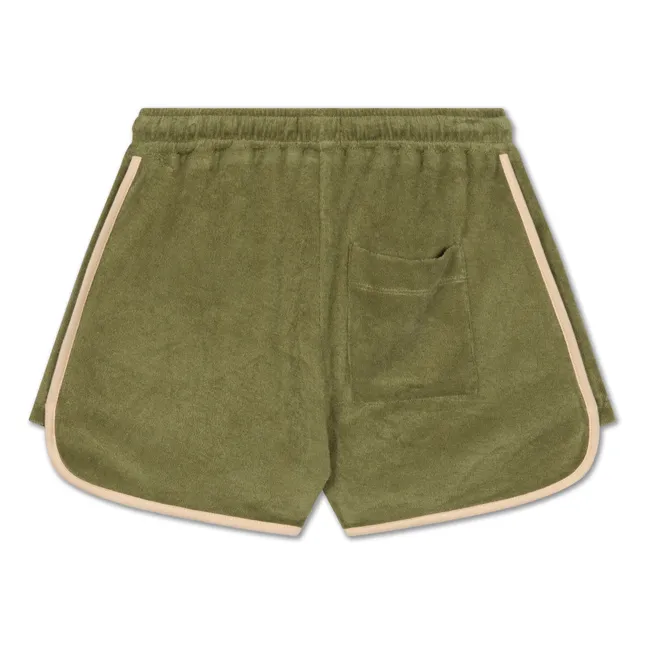 Short Jogger Eponge Coton Bio | Vert kaki