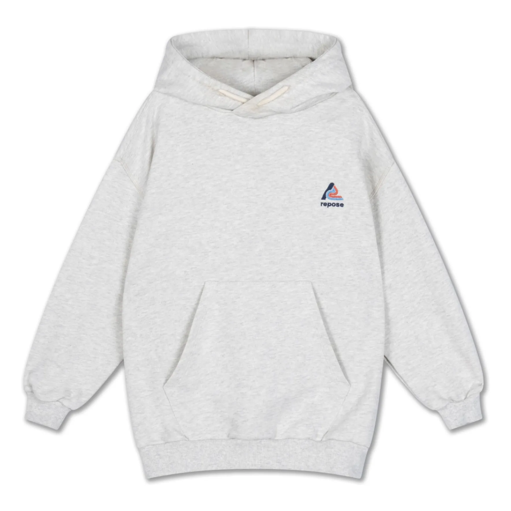 Repose Ams Heather Grey Organic Cotton Logo Hoodie