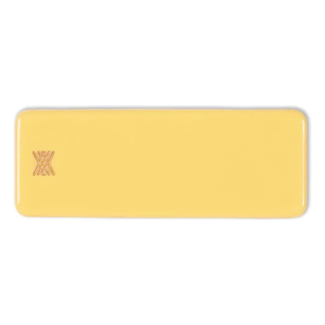 Squared clip | Pale yellow
