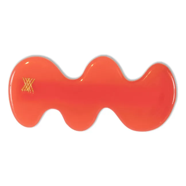 Wavy hair clip | Coral