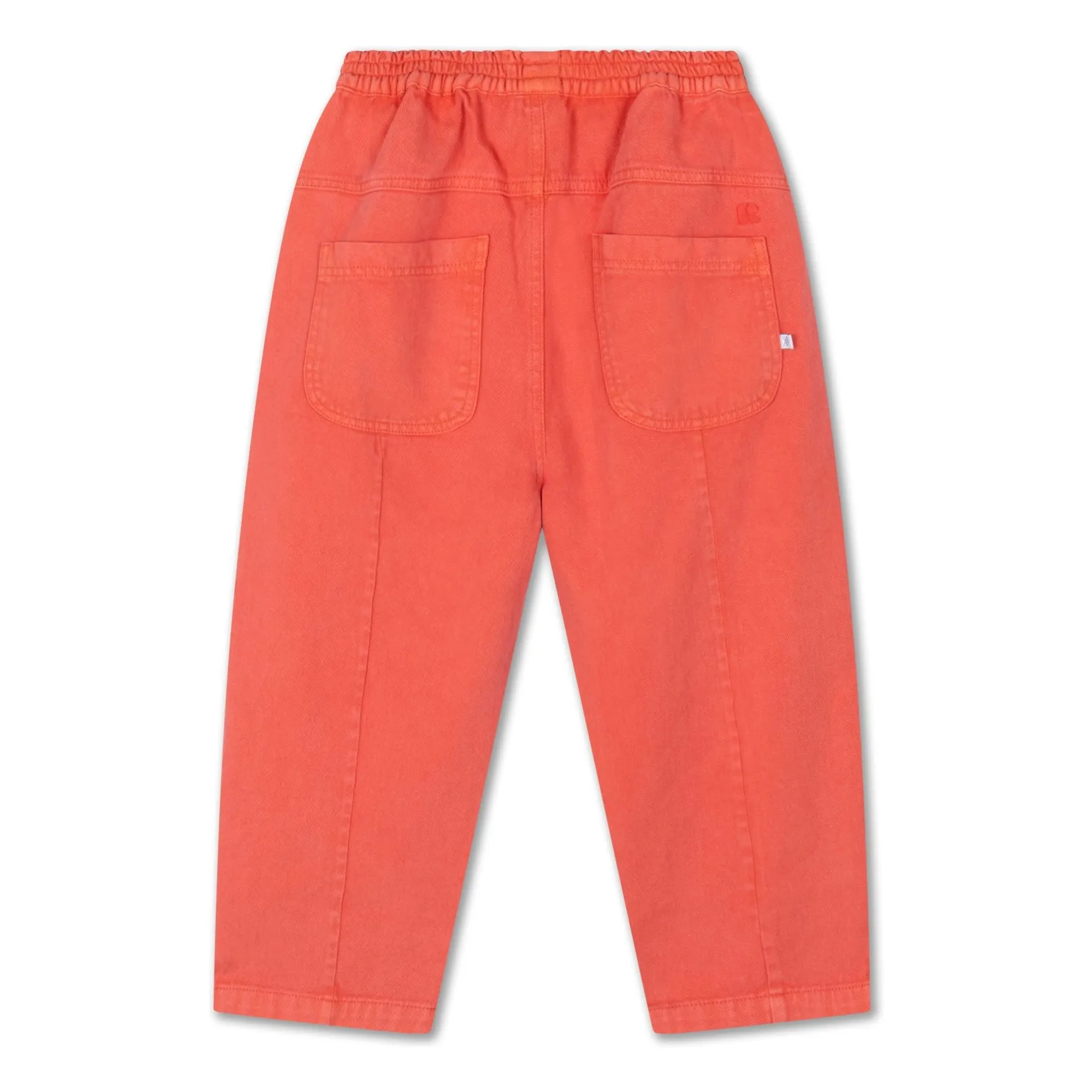 Jean Balloon Coton Bio | Rouge- Image produit n°3